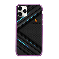 Чехол iPhone 11 Pro матовый PORSCHE, цвет: 3D-фиолетовый