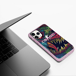 Чехол iPhone 11 Pro матовый CS GO Hyper Beast, цвет: 3D-розовый — фото 2