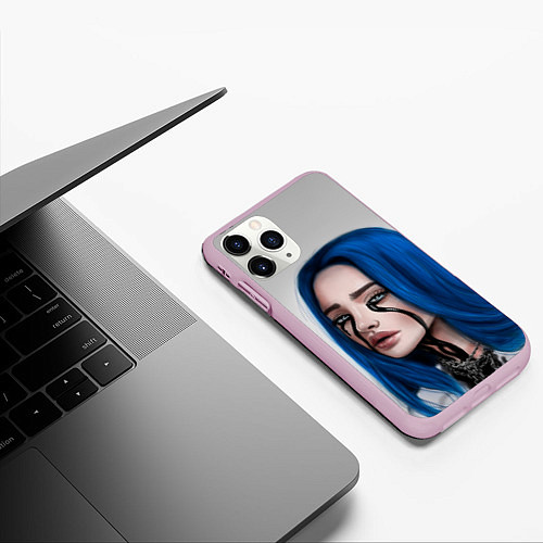 Чехол iPhone 11 Pro матовый BILLIE EILISH / 3D-Розовый – фото 3