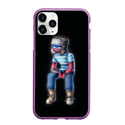 Чехол iPhone 11 Pro матовый CountryHumans - Россия, цвет: 3D-фиолетовый