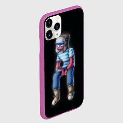 Чехол iPhone 11 Pro матовый CountryHumans - Россия, цвет: 3D-фиолетовый — фото 2