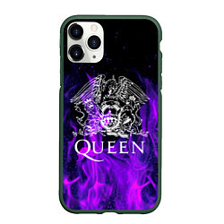 Чехол iPhone 11 Pro матовый QUEEN, цвет: 3D-темно-зеленый