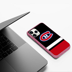 Чехол iPhone 11 Pro матовый Монреаль Канадиенс, цвет: 3D-малиновый — фото 2