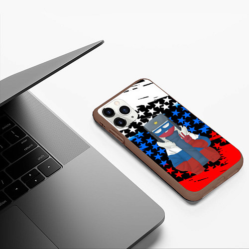Чехол iPhone 11 Pro матовый CountryHumans / 3D-Коричневый – фото 3