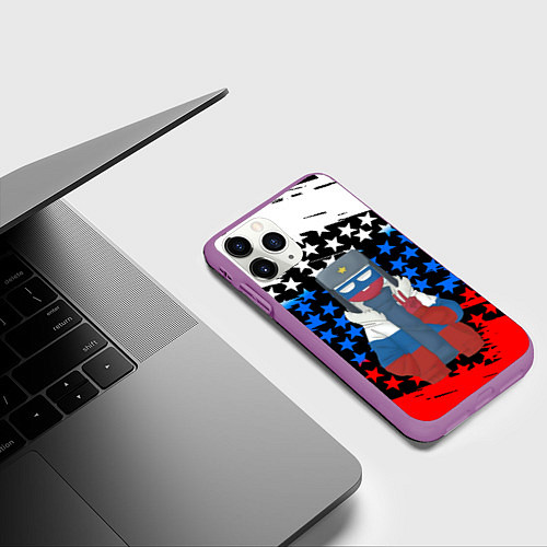 Чехол iPhone 11 Pro матовый CountryHumans / 3D-Фиолетовый – фото 3