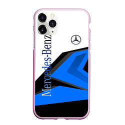 Чехол iPhone 11 Pro матовый Mercedes-Benz, цвет: 3D-розовый