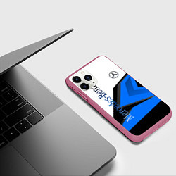 Чехол iPhone 11 Pro матовый Mercedes-Benz, цвет: 3D-малиновый — фото 2
