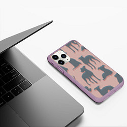 Чехол iPhone 11 Pro матовый Doggy style, цвет: 3D-сиреневый — фото 2