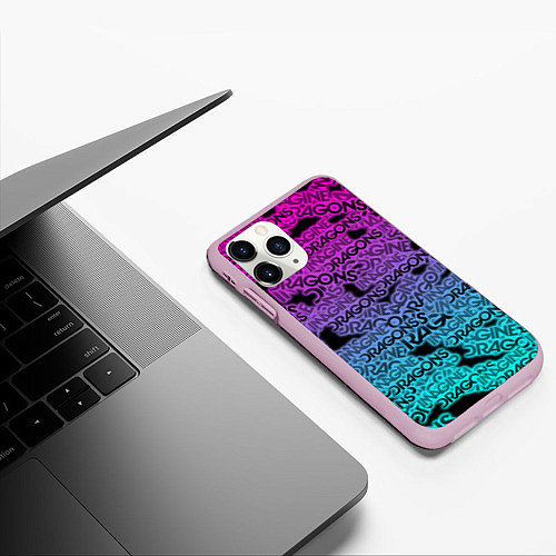 Чехол iPhone 11 Pro матовый Imagine Dragons / 3D-Розовый – фото 3