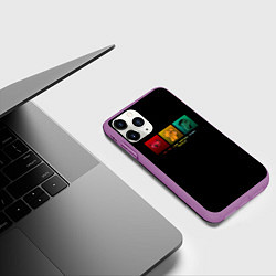 Чехол iPhone 11 Pro матовый Do you like hurting people ?, цвет: 3D-фиолетовый — фото 2