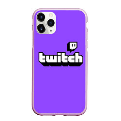 Чехол iPhone 11 Pro матовый Twitch, цвет: 3D-розовый