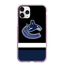 Чехол iPhone 11 Pro матовый Vancouver Canucks, цвет: 3D-розовый