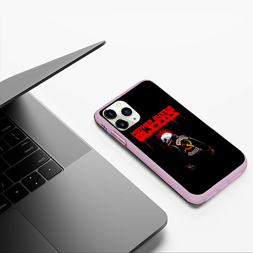 Чехол iPhone 11 Pro матовый Mother Russia Bleeds / 3D-Розовый – фото 3