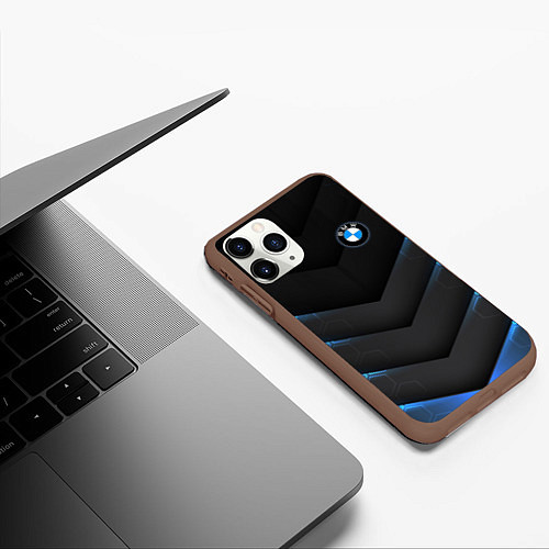 Чехол iPhone 11 Pro матовый BMW / 3D-Коричневый – фото 3