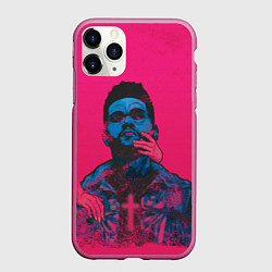Чехол iPhone 11 Pro матовый The Weekend, цвет: 3D-малиновый