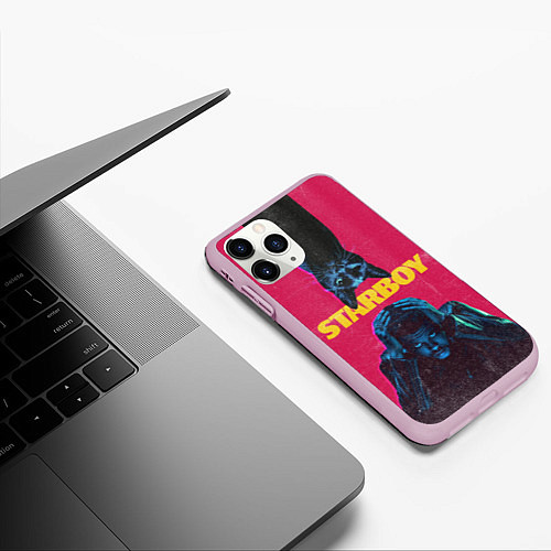 Чехол iPhone 11 Pro матовый STARBOY / 3D-Розовый – фото 3