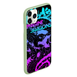 Чехол iPhone 11 Pro матовый Imagine Dragons, цвет: 3D-салатовый — фото 2