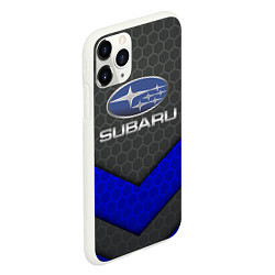 Чехол iPhone 11 Pro матовый SUBARU, цвет: 3D-белый — фото 2