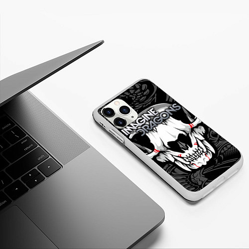 Чехол iPhone 11 Pro матовый Imagine Dragons / 3D-Белый – фото 3