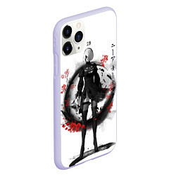 Чехол iPhone 11 Pro матовый 2B Ink Sakura dawn, цвет: 3D-светло-сиреневый — фото 2
