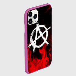 Чехол iPhone 11 Pro матовый АНАРХИЯ, цвет: 3D-фиолетовый — фото 2