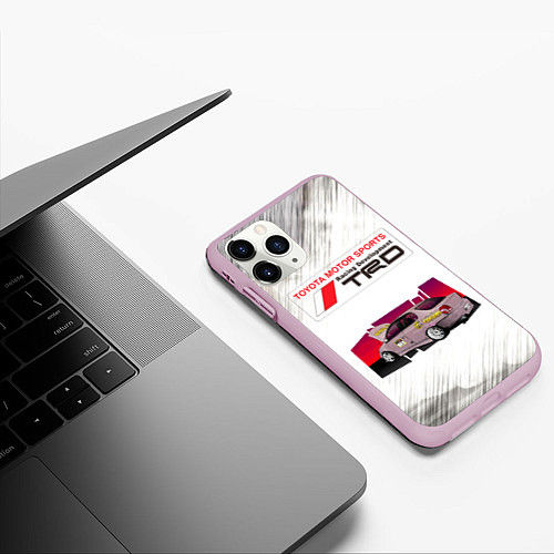 Чехол iPhone 11 Pro матовый TOYOTA / 3D-Розовый – фото 3
