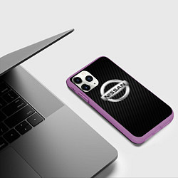 Чехол iPhone 11 Pro матовый NISSAN, цвет: 3D-фиолетовый — фото 2