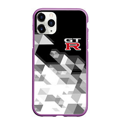 Чехол iPhone 11 Pro матовый NISSAN GTR, цвет: 3D-фиолетовый