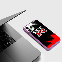 Чехол iPhone 11 Pro матовый NISSAN GTR, цвет: 3D-фиолетовый — фото 2