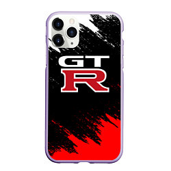 Чехол iPhone 11 Pro матовый NISSAN GTR, цвет: 3D-светло-сиреневый