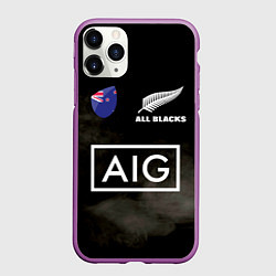 Чехол iPhone 11 Pro матовый ALL BLACKS, цвет: 3D-фиолетовый