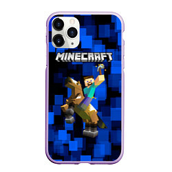 Чехол iPhone 11 Pro матовый MINECRAFT, цвет: 3D-сиреневый