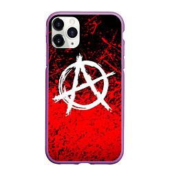 Чехол iPhone 11 Pro матовый АНАРХИЯ, цвет: 3D-фиолетовый