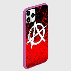 Чехол iPhone 11 Pro матовый АНАРХИЯ, цвет: 3D-фиолетовый — фото 2