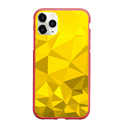Чехол iPhone 11 Pro матовый YELLOW ABSTRACT, цвет: 3D-красный