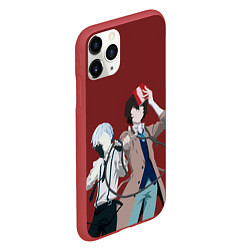 Чехол iPhone 11 Pro матовый Atsushi Nakajima & Osamu Dazai, цвет: 3D-красный — фото 2