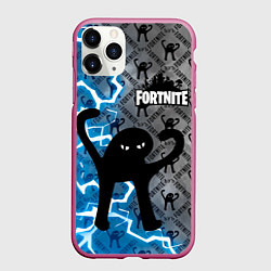 Чехол iPhone 11 Pro матовый ЪУЪ FORTNITE, цвет: 3D-малиновый