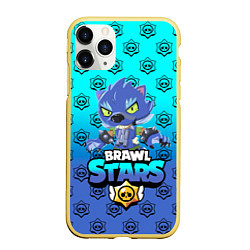 Чехол iPhone 11 Pro матовый Brawl stars leon shark, цвет: 3D-желтый