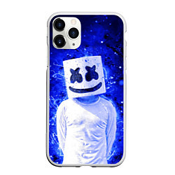 Чехол iPhone 11 Pro матовый Marshmello, цвет: 3D-белый