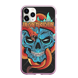 Чехол iPhone 11 Pro матовый Iron Maiden, цвет: 3D-розовый