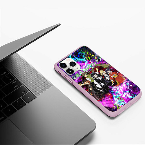 Чехол iPhone 11 Pro матовый Bungou Stray Dogs / 3D-Розовый – фото 3