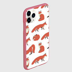 Чехол iPhone 11 Pro матовый Лисий хвост, цвет: 3D-малиновый — фото 2