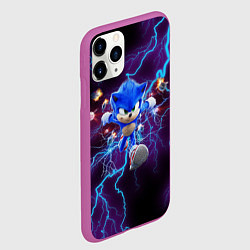 Чехол iPhone 11 Pro матовый SONIC, цвет: 3D-фиолетовый — фото 2