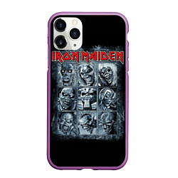 Чехол iPhone 11 Pro матовый Iron Maiden, цвет: 3D-фиолетовый