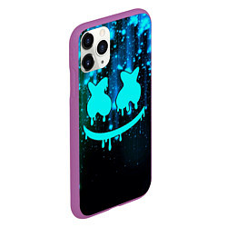Чехол iPhone 11 Pro матовый Marshmello, цвет: 3D-фиолетовый — фото 2