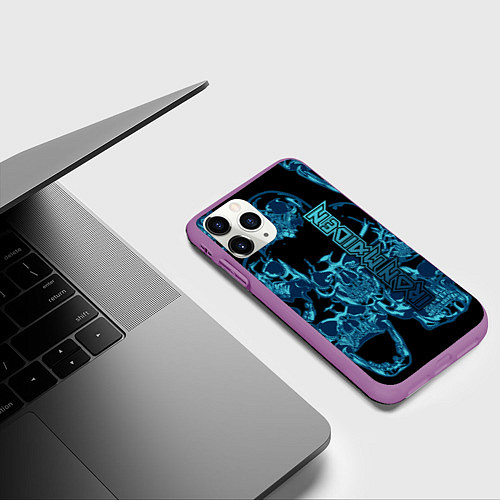 Чехол iPhone 11 Pro матовый Iron Maiden / 3D-Фиолетовый – фото 3