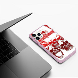 Чехол iPhone 11 Pro матовый Iron Maiden, цвет: 3D-розовый — фото 2