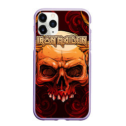 Чехол iPhone 11 Pro матовый Iron Maiden, цвет: 3D-светло-сиреневый