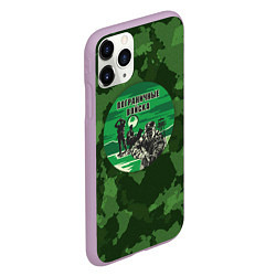 Чехол iPhone 11 Pro матовый Пограничные Войска, цвет: 3D-сиреневый — фото 2