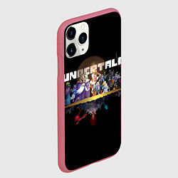 Чехол iPhone 11 Pro матовый Undertale, цвет: 3D-малиновый — фото 2